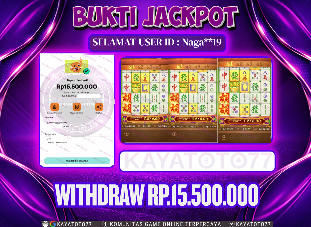 KAYATOTO77 - Bukti Jackpot Besar Di KAYATOTO77 Dalam Permainan PG SOFT  - MAHJONG WAYS 2